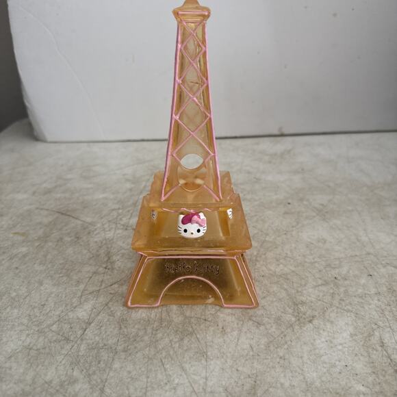7" Hello Kitty Bonjour Paris Eiffel Tower Pink Toothbrush Holder Bathroom - Picture 1 of 7